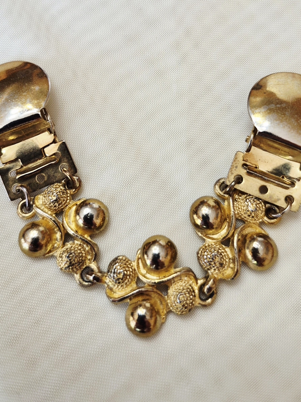 Gold-Tone Dress Clip, Connector Clip For Cardigans.